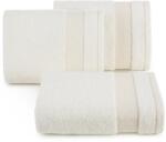 Eurofirany Nessy pamut törölköző vastag fényes csíkkal Krémszín 50x90 cm