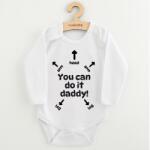 NEW BABY Body pentru copii cu imprimeu New Baby Poți să o faci, tati! , mărime 74 (6-9lr)