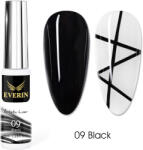 Everin Artistic Liner Gel EVERIN 8ml - 09 | Gel liner negru intens pentru contururi precise și nail art profesional (ART-09)