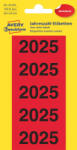  Avery Zweckform No. 43-225 piros színű 60 x 24 mm méretű, 2025-ös évszámmal előre megnyomtatott, öntapadó címke, permanens ragasztóval - kiszerelés: 100 címke / 20 ív
