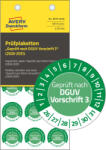 Avery-Zweckform No. 6975-2026 zöld színű, 20 mm átmérőjű, öntapadós időjárásálló felülvizsgálati címke, 2026-2031-es évszámmal, Geprüft nach DGUV Vorschrift 3 felirattal - kiszerelés: 120 címke / csomag