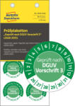  Avery Zweckform No. 6978-2026 zöld színű, 30 mm átmérőjű, öntapadós biztonsági hitelesítő címke, 2026-2031-es évszámmal, Geprüft nach DGUV Vorschrift 3 felirattal - kiszerelés: 80 címke / csomag