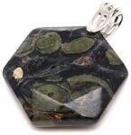 R. M. ékszer Hexagon medál Jáspis kambaba 2, 5cm (022248)