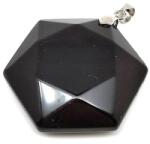 R. M. ékszer Hexagon medál Obszidián 2, 5cm (022255)