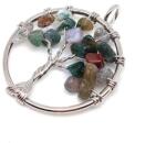 R. M. ékszer Életfa medál drótos Achát indiai 3cm (022206)