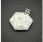 R. M. ékszer Hexagon medál Howlit 2, 5cm (022244)