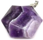 R. M. ékszer Hexagon medál Ametiszt 2, 5cm (022246)