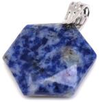 R. M. ékszer Hexagon medál Szodalit spot 2, 5cm (022253)