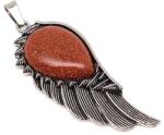R. M. ékszer Angyalszárny medál fém Goldstone vörös 2x6cm (022258)