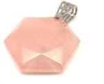 R. M. ékszer Hexagon medál Rózsakvarc 2, 5cm (022220)