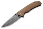 CIVIVI Brazen C2102DS-1 Brown Micarta Damascus (C2102DS-1)