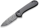 CIVIVI Button Lock Elementum II C18062PB-DS1 Damascus Carbon Fiber/G10 (C18062PB-DS1)