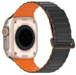 DUX DUCIS GP-162523 Watch Series 5 44mm / 4 44mm / 3 42mm fekete/narancssárga szilikon óraszíj (GP-162523)