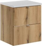 Comad Set dulap Comad Nova Oak NOVA OAK A 82-50-2S, blat Comad Nova White NOVA WHITE 89-50 (SETNOABWHITE50CMS)
