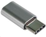 PremiumCord Adaptor PREMIUMCORD USB 3.1 C/mascul - USB 2.0 Micro-B/mamă, argintiu (kur31-06)