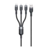 Awei CL-975 1, 2m USB - Lightning/microUSB/Type-C fekete adat- és töltőkábel (CL-975)