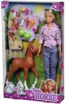Simba Toys Papusa Steffi Love Steffi si manzul, 29 cm, cu accesorii Papusa
