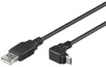 PremiumCord kábel micro USB 2.0, A-B, 90°-os csatlakozó, 1, 8m (ku2m2f-90)