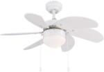 ZEVENTI Ventilator de tavan ZEVENTI FAMARA 1xE14/60W/230V alb (ZV0016)
