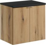 Comad Set dulap Comad Nova Oak NOVA OAK A 82-60-2D, blat Comad Nova Black NOVA BLACK B 89-60 (SETNOABBLACK60CMD)