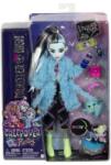 Monster Papusa Monster High Frankie Stein, Creepover Party cu accesorii si animalut, 30 cm Papusa