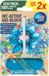 Ambi Pur aktív WC illatosító gél blokk Water Flowers 2x45g