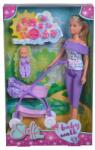 Simba Toys Papusa Steffi Love si carucior bebe Papusa