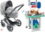 Corolle Set cărucior pliabil și cărucior veterinar Cybex Landau 3în1 Priam Corolle cu un cățeluș de pluș cu perfuzie și 15 accesorii (CO140770-28)