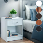 Casaria® Hamburg éjjeliszekrény - fehér (109740)