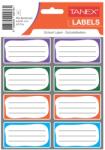 TANEX Etichete scolare TANEX 40 BUC. /SET, Culori asortate (TWBRD7004)