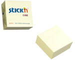 STICK N Öntapadó kockatömb, 76x76mm, 400 lap, STICK N, pasztellsárga (SN21072) - onlinepapirbolt