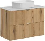 Comad Készlet szekrény Comad Nova Oak NOVA OAK A 82-80-2S, mosdótál Comad Beyond BEYOND 5 WHITE ( E-6564 ), NOVA WHITE 89-80