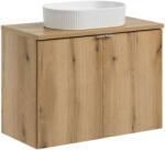 Comad Készlet szekrény Comad Nova Oak NOVA OAK A 82-80-2D, mosdótál Comad Beyond BEYOND 5 WHITE ( E-6564 ), NOVA OAK A 89-80