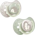 LOVI Lovi, Night&Day, Arici, suzeta din silicon, dinamica, verde, 6-18 luni, 2 buc