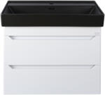  TMP SHARP 80 fali fürdőszobabútor - CeraStyle SHARP FEKETE mosdóval - 80 x 48 cm (800869VB012M42U05) - aquamixwebaruhaz