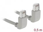 Delock Hálózati kábel RJ45 Cat. 6A S/FTP felfelé néző / felfelé néző 0, 5 m (83513)