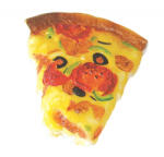 Mon Petit Ami TOY1739 Jucarie pizza din vinil 14x12x3 cm