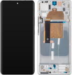 Motorola Piese si componente Display cu Touchscreen Motorola Edge 30 Fusion, cu Rama, Alb (Aurora White), Service Pack 5D68C21528 (5D68C21189)