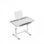 Mark Adler Állítható Gyerek íróasztal, modern, magasságállítással, tároló rekesszel, 66 x 50 cm, szürke