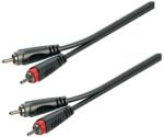 Soundsation RRRR-15BK - Adapter kábel: 2xRCA papa - 2xRCA papa / 1.5m