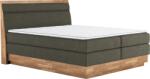 TEMPO KONDELA Boxspring ágy, 180x200, tömör fa, zöld, INCANA TYP 1