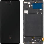 MP Piese si componente Display cu Touchscreen MP compatibil cu Samsung Galaxy A71 A715, cu Rama, Versiune OLED, Negru (dis/mp/co/sga715/cu/ve/ne) - pcone