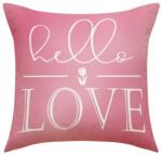  Párnahuzat HELLO LOVE 45x45 cm, rózsaszín