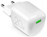 PURO - Töltőadapter MiniPro USB-C, GaN, 20W, fehér