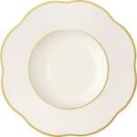 LE COQ PORCELAINE LE COQ Anemone Farfurie adâncă, înălțime: 35 mm, ø: 210 mm, albă, margine de aur