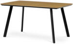 Artium Tölgyszínű Étkezőasztal 140x80 cm, MDF asztallap, Melamin dekor tölgy, fém szerkezet, fekete lakk (HT-531_OAK)