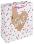 Eurowrap ajándéktasak (21, 5x25x10 cm) Baby, Its a girl, rózsaszín (5) (35444-3C)
