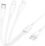 BOROFONE Bx71 3in1 Lightning - Type-c - Micro Usb Kábel 1 Méter Fehér