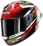Shark Aeron-gp Fim Racing #1 Firstlap Bukósisak+plexivel, Karbon-piros-zöld