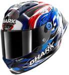 Shark Aeron-gp Fim Racing #1 Replica Zarco Signature Bukósisak+plexivel, Fehér-fekete-kék